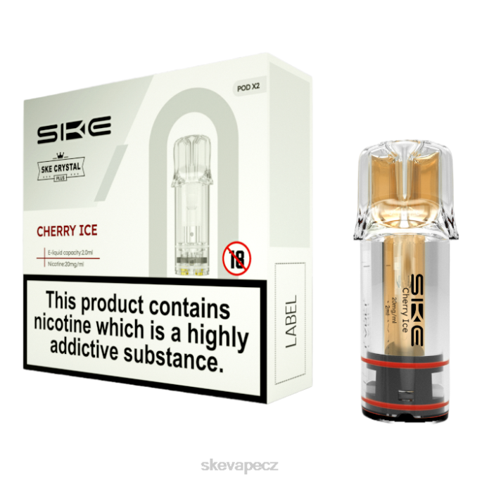 SKE křišťálové vapes plus lusky třešňový led | SKE Vape Authentication R8LR106